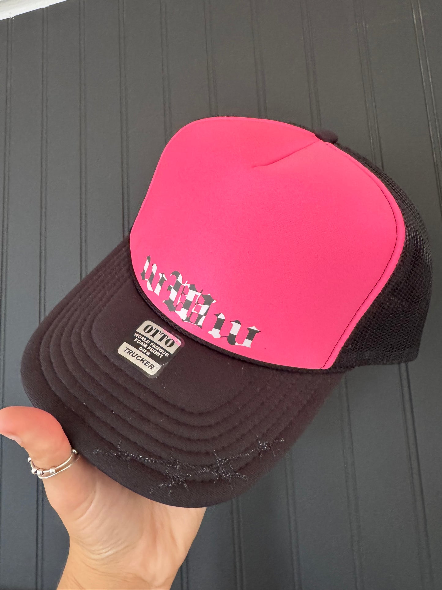 Is it pink? Foam trucker hat