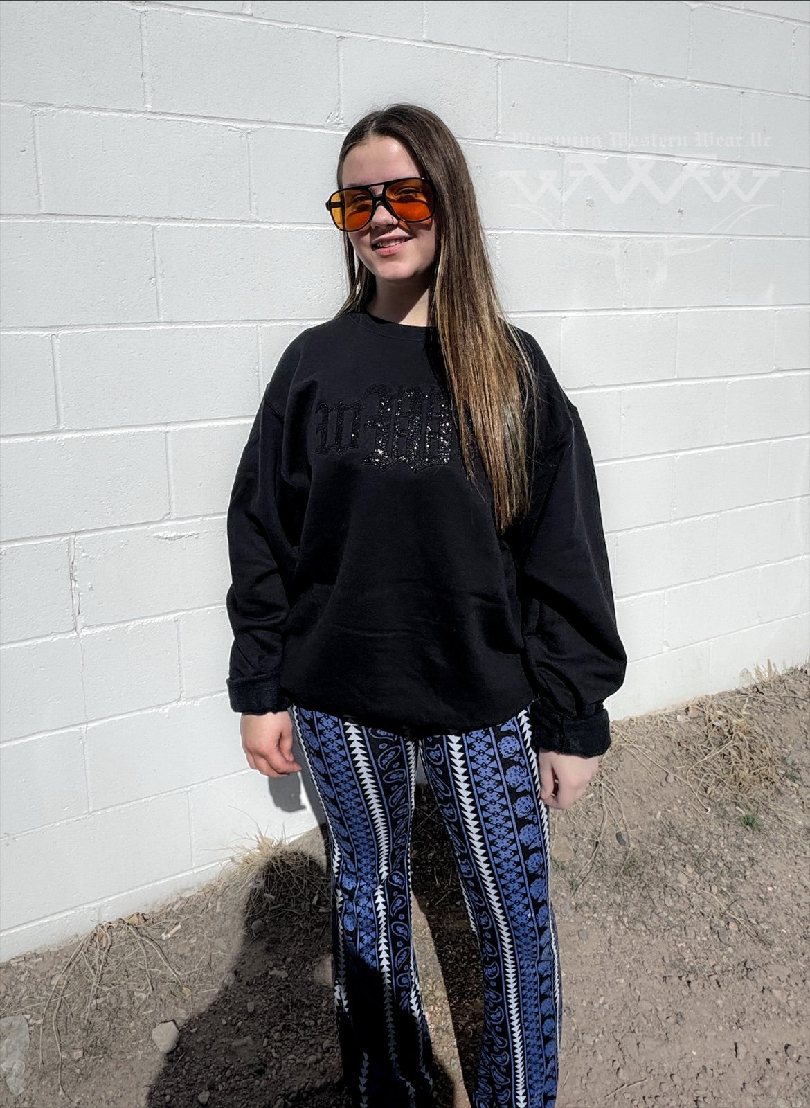 Midnight rider crewneck