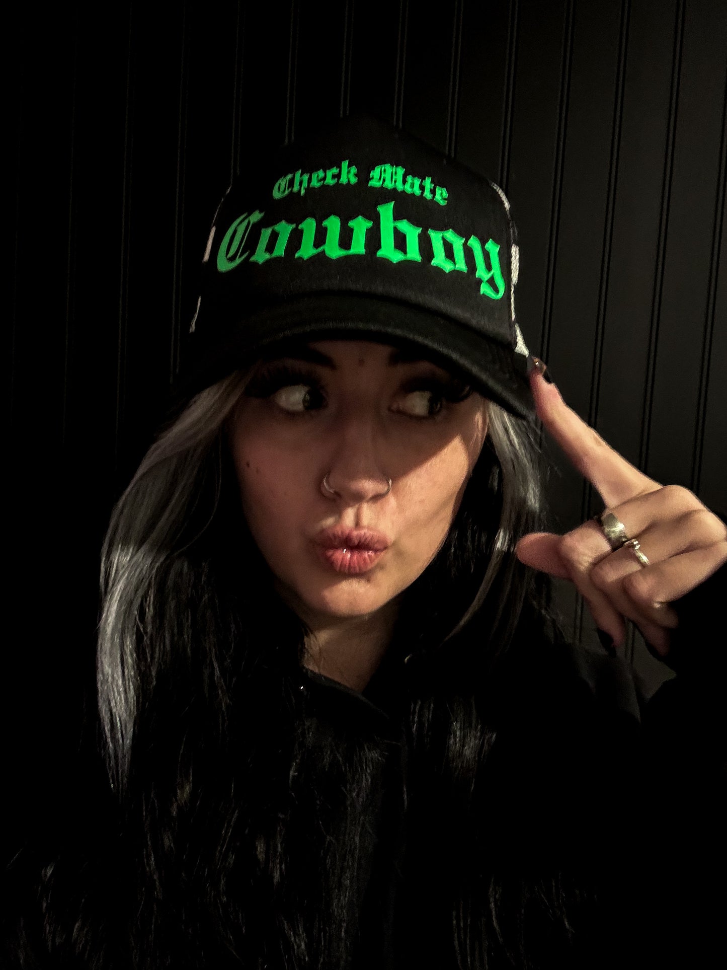 Check Mate Cowboy Trucker hat