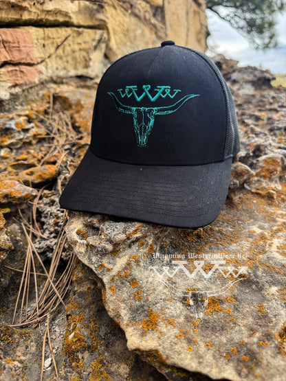 Turquoise Grunge Cap